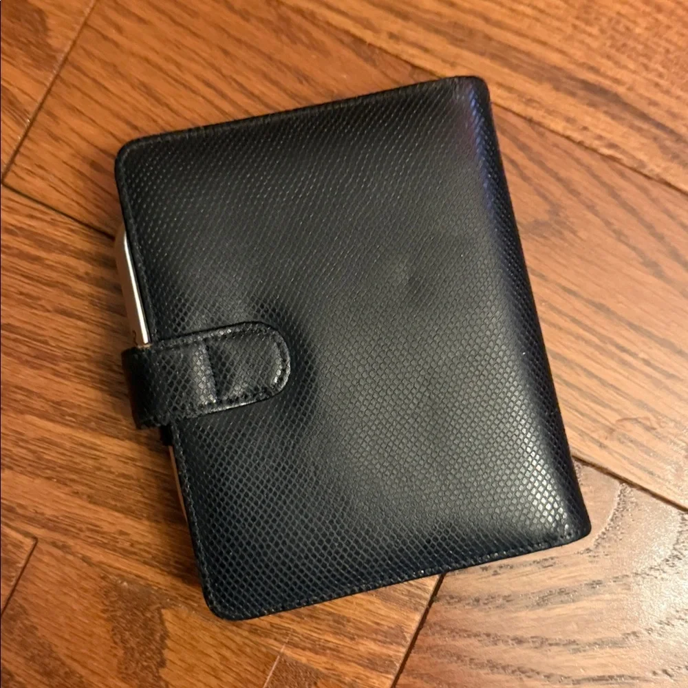 Mont Blanc Black lizard embossed leather agenda / planner .
